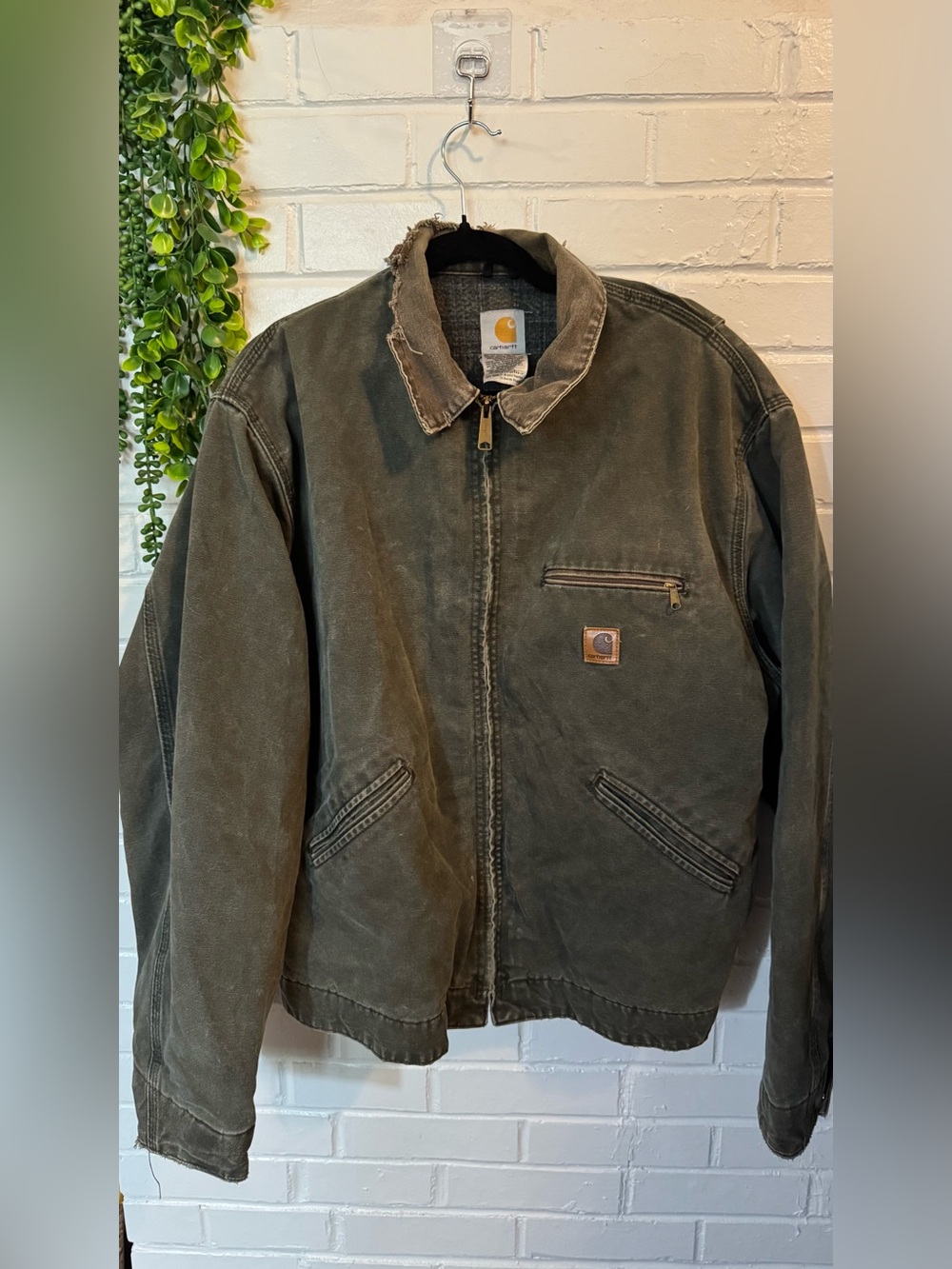Vintage Carhartt J97 Mos Mens Detroit Jacket Rare Blanket Lined Size XL RARE